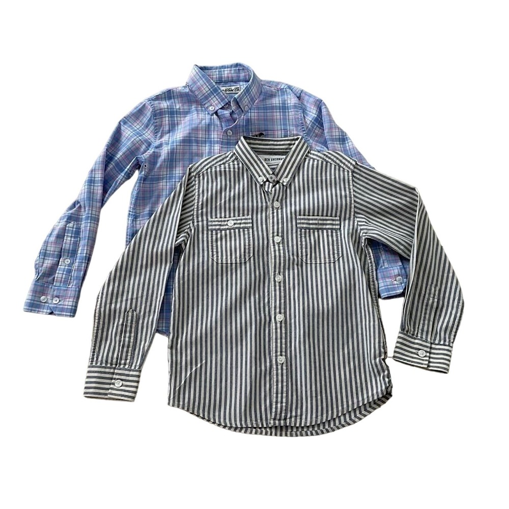 Lot of 2 Boys Button Down Shirts 6